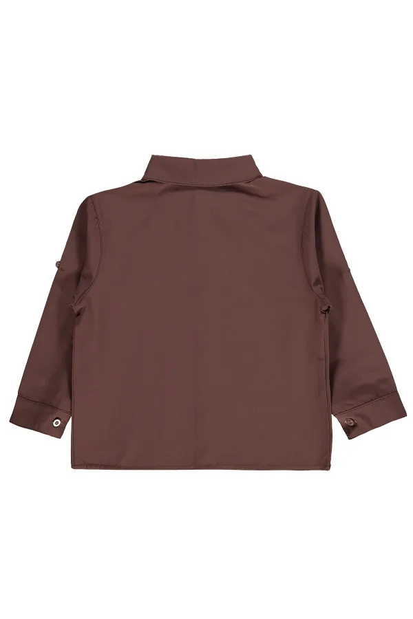 Ensemble chemise garçon 2-5 ans marron clair - Emballage