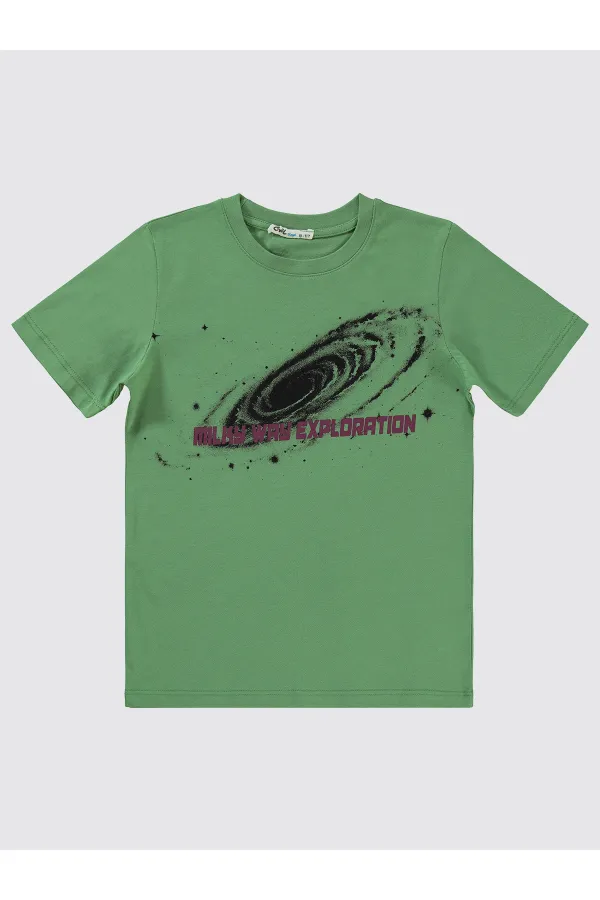 Erkek Çocuk Tişört 10-13 Yaş Açık Haki - Paket