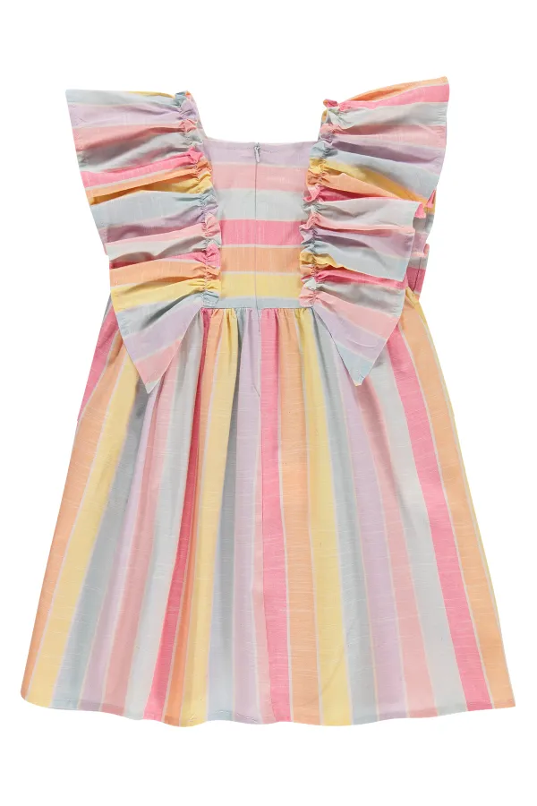 Kız Çocuk Jile ve Elbise 6-9 Yaş Sarı - Paket