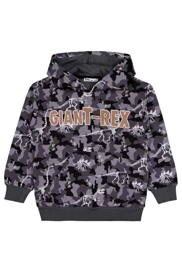 Erkek Çocuk Sweatshirt 10-13 Yaş Antrasit - Paket