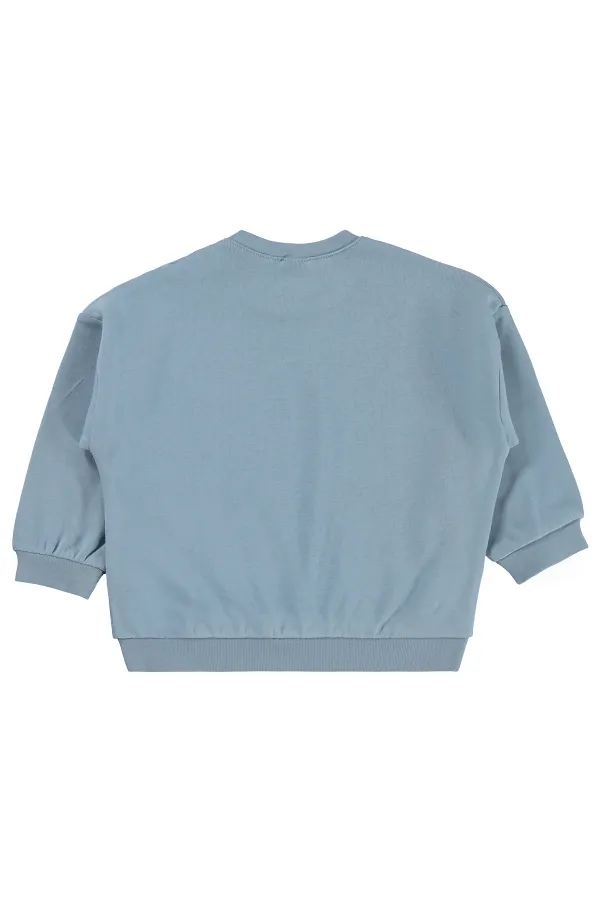 Bebek Sweatshirt 0-24 Ay Buz Mavi - Paket