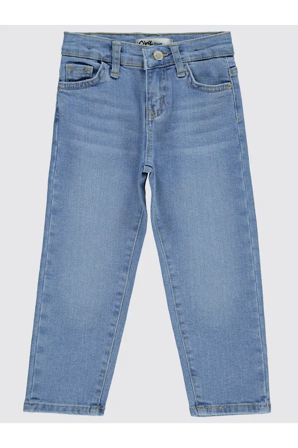 Boys' Trousers, Ages 2-5, Light Blue - Pack