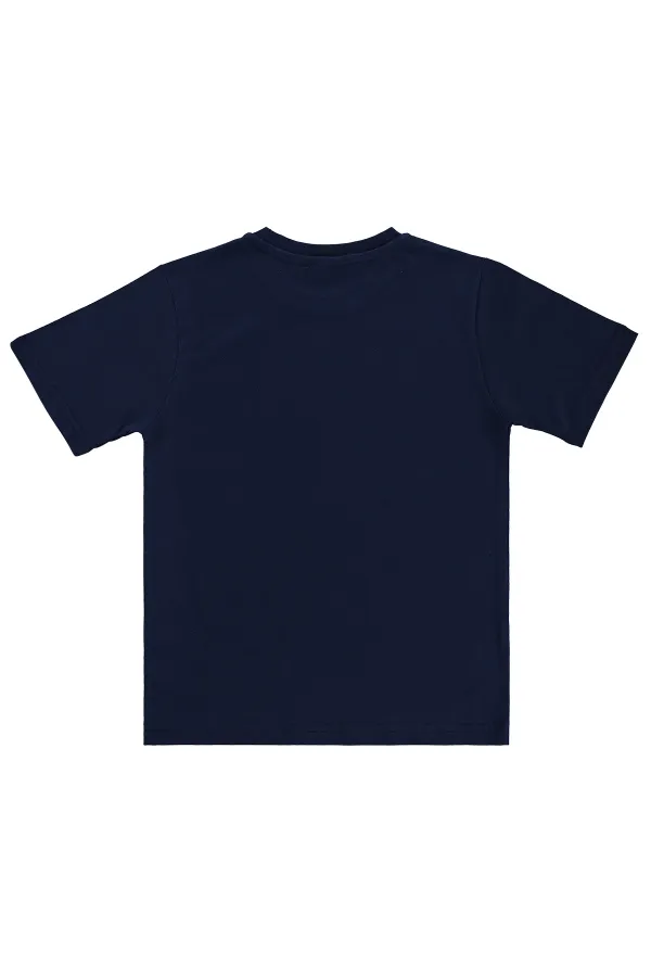 T-shirt garçon Km 6-9 ans bleu marine - Lot