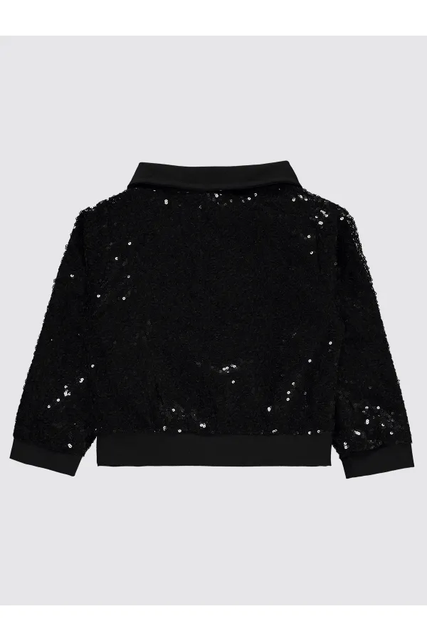 Kız Çocuk Ceket 2-5 Yaş Siyah - Paket