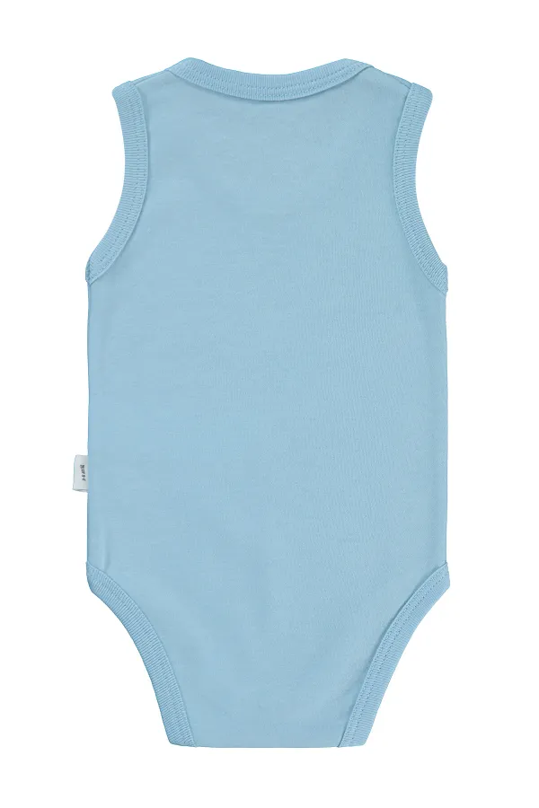 Bebek Çıtçıtlı Badi 0-24 Ay Mavi - Paket