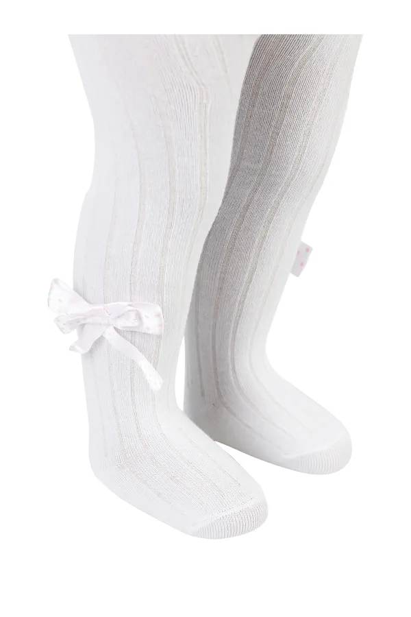 Collants bébé 0-24 mois blancs - Lot