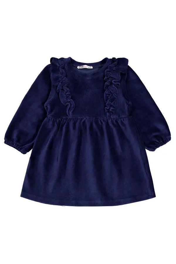 Kız Çocuk Jile ve Elbise 2-5 Yaş Lacivert - Paket