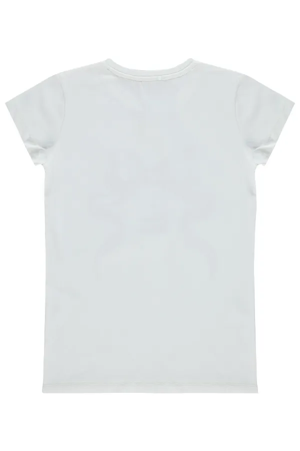 Kız Çocuk Tişört Km 10-13 Yaş Kırık Beyaz - Paket