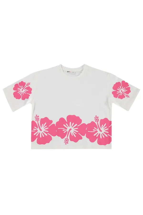 Girls' T-shirt, Ages 10-13, Off-White - Package