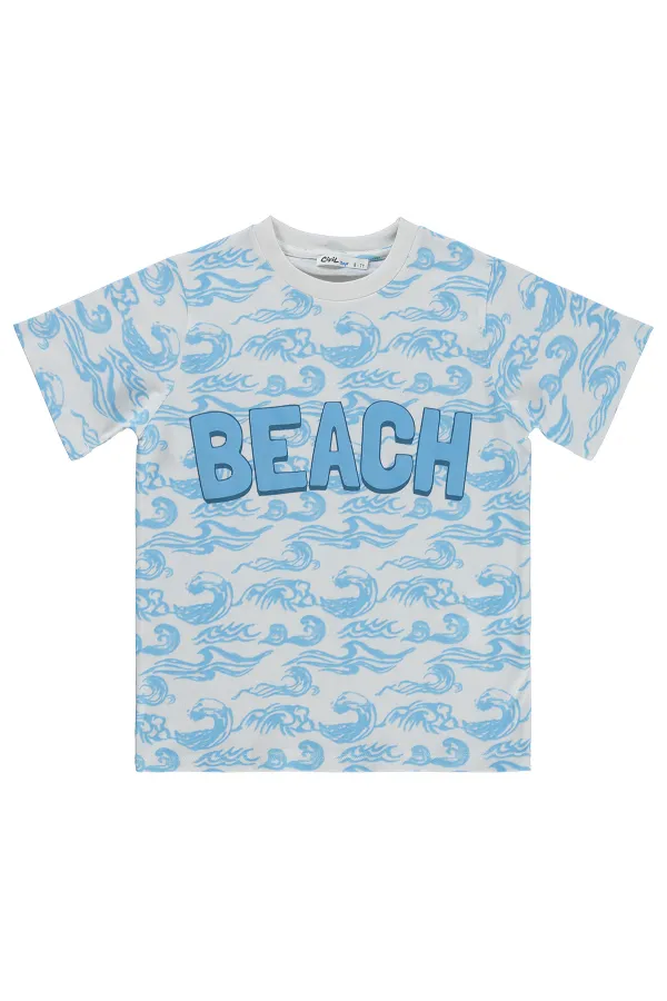 Erkek Çocuk Tişört 10-13 Yaş Kırık Beyaz - Paket