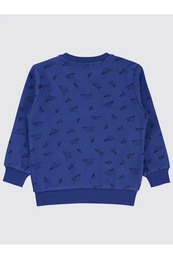 Erkek Çocuk Sweatshirt 2-5 Yaş Saks - Paket