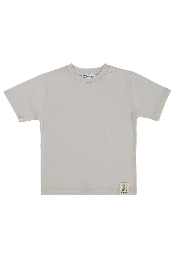 T-shirt garçon KM 2-5 ans, couleur pierre foncée - Emballage
