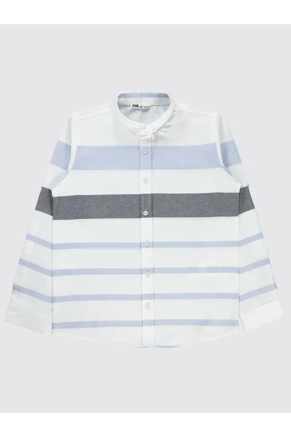 Erkek Çocuk Gömlek 10-13 Yaş Mavi - Paket