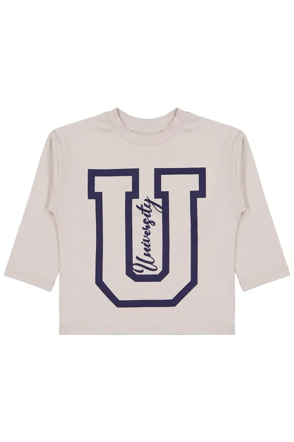 Erkek Çocuk Sweatshirt 2-5 Yaş Taş Rengi - Paket