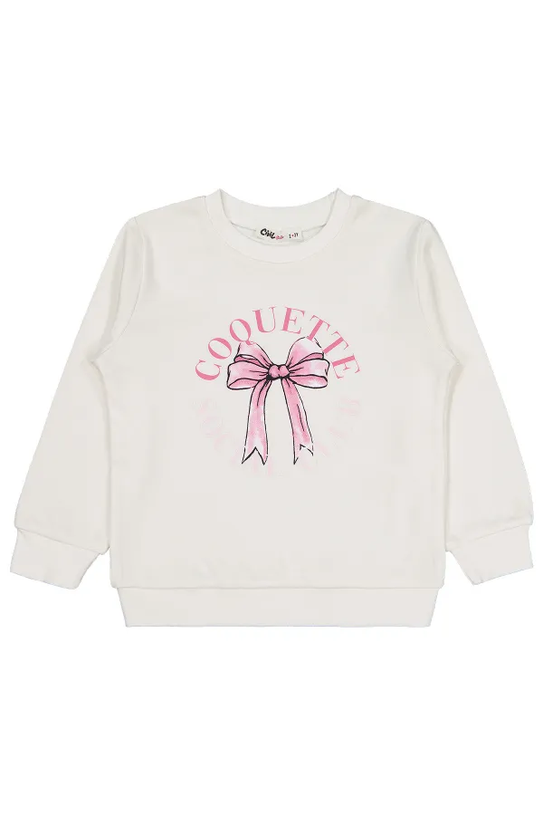 Girls Sweatshirt Km 2-5 Years Ecru - Package
