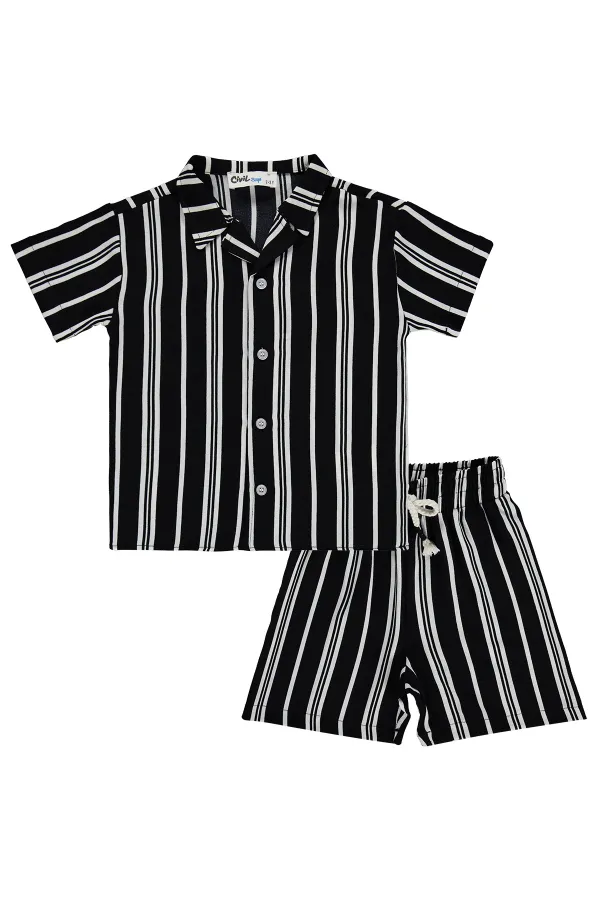 Ensemble d'équipe garçon 2-5 ans Noir - Emballage Ensemble d'équipe garçon 2-5 ans Noir - Emballage