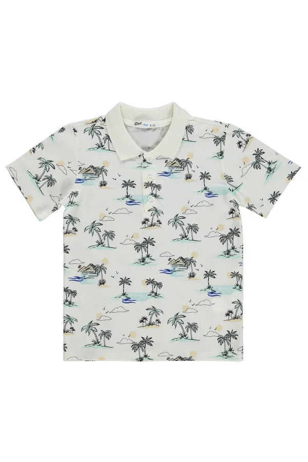 Boys' T-Shirt, Ages 6-9, Off-White - Package Boys' T-Shirt, Ages 6-9, Off-White - Package