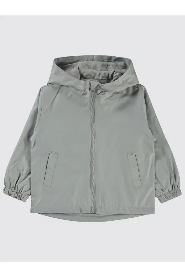Erkek Çocuk Yağmurluk 2-5 Yaş Gri - Paket