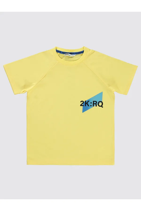 T-shirt garçon jaune 10-13 ans - Emballage