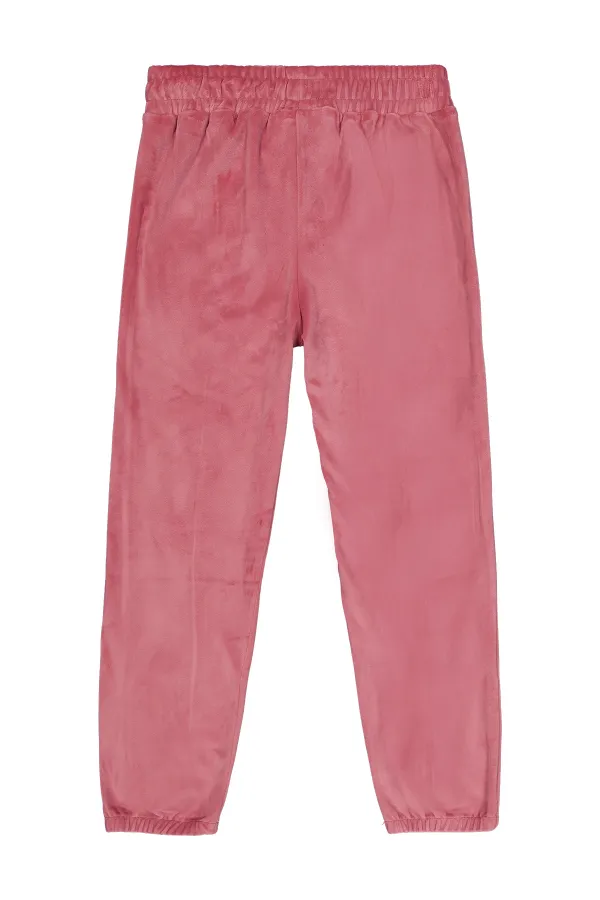Girl's Tracksuit Bottoms 6-9 Years Old Dusty Rose - Pack