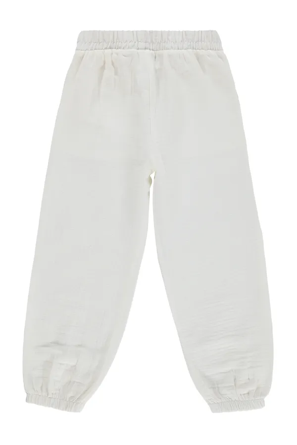 Kız Çocuk Pantolon 10-13 Yaş Beyaz - Paket