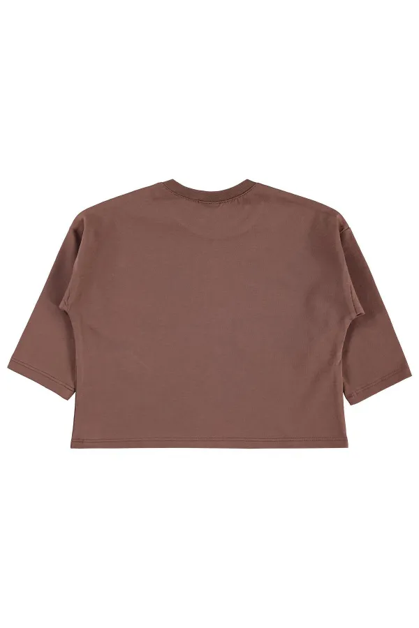 Bebek Sweatshirt 0-24 Ay Koyu Kahve - Paket