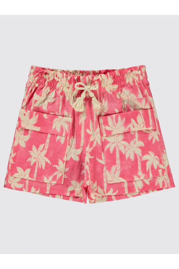 Kız Çocuk Şort 6-9 Yaş Gül - Paket