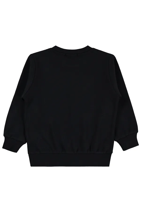 Erkek Çocuk Sweatshirt Km 2-5 Yaş Siyah - Paket