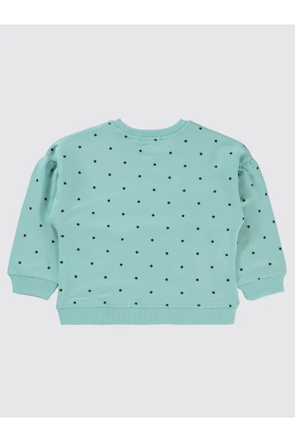 Kız Çocuk Sweatshirt 2-5 Yaş Deniz Köpüğü - Paket