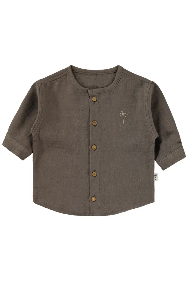 Baby Pajama Set 0-24 Months, Off-White/Dark Brown - Package