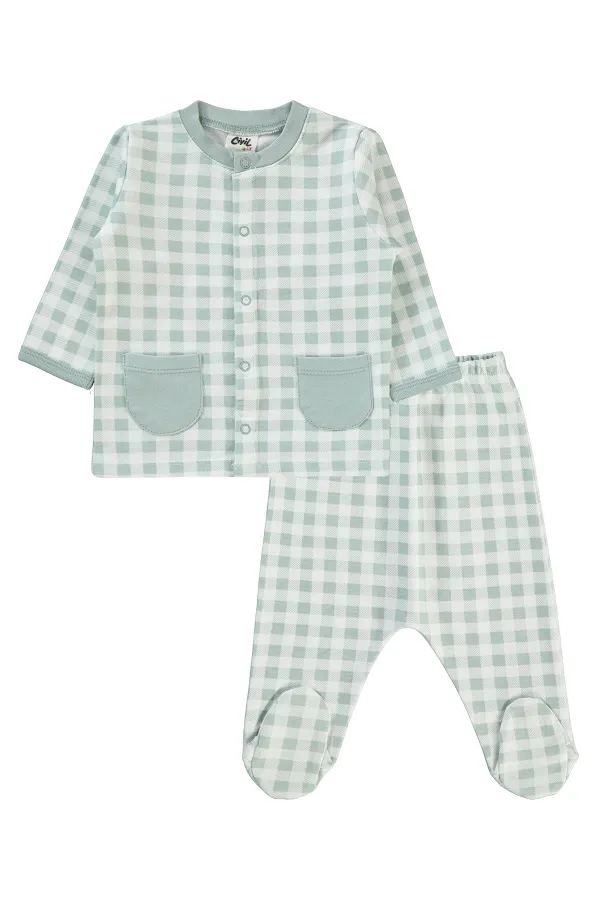 Bebek Pijama Takımı 0-24 Ay Çağla Yeşili - Paket