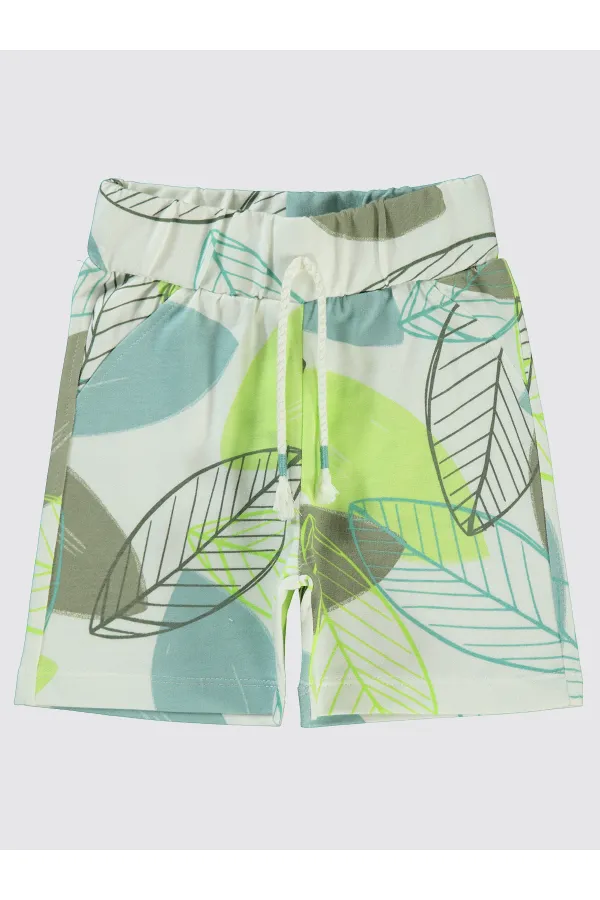 Erkek Çocuk Şort 2-5 Yaş Açık Çağla Yeşili - Paket