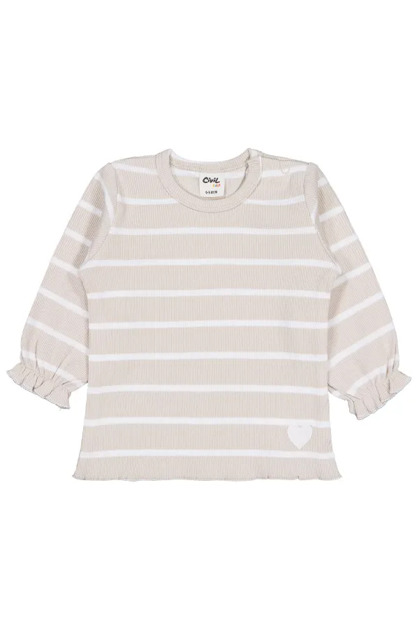 Baby Sweatshirt 0-24 Months Stone Color - Pack