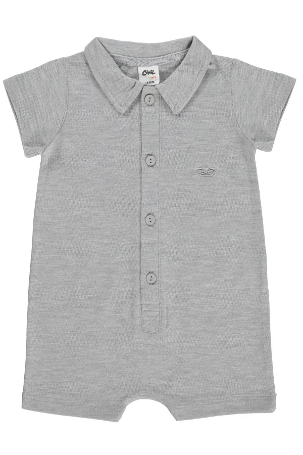 Barboteuse bébé 0-24 mois Gris chiné - Lot