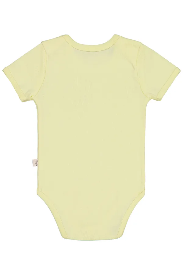 Body bébé à boutons-pression jaune 0-24 mois - Lot