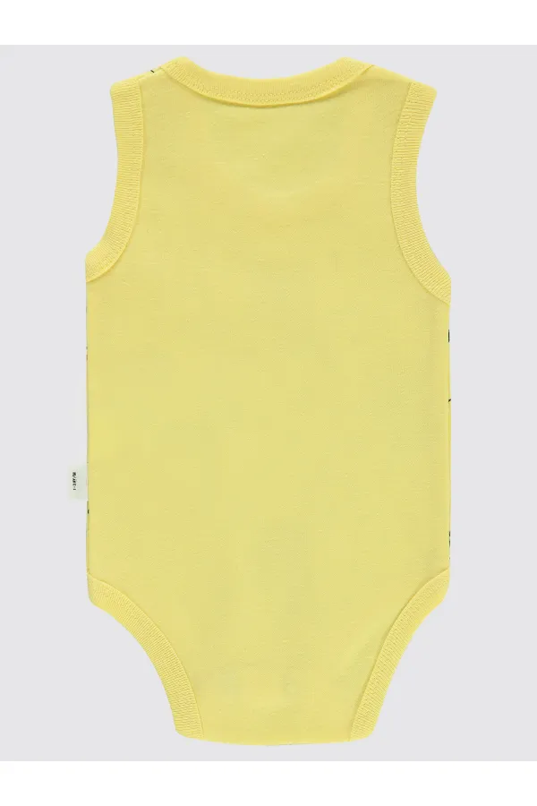 Body bébé à boutons-pression jaune 0-24 mois - Lot