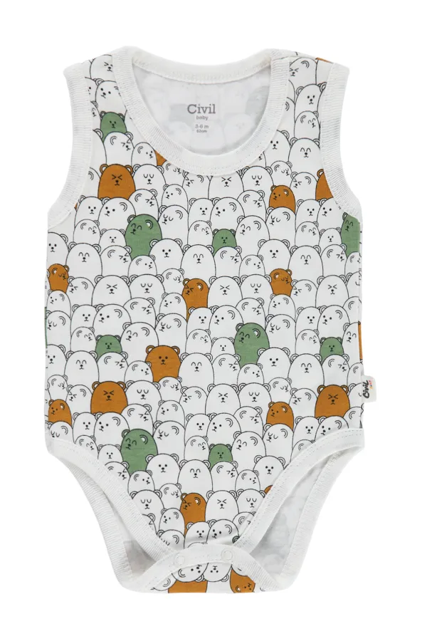 Body bébé à boutons-pression 0-24 mois, écru - Emballage