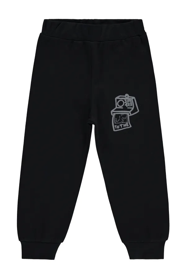 Pantalon de survêtement garçon Km 2-5 ans Noir - Lot