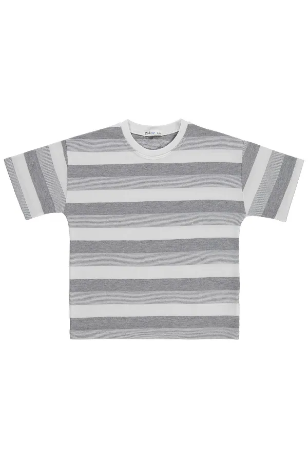 Erkek Çocuk Tişört 10-13 Yaş Gri - Paket