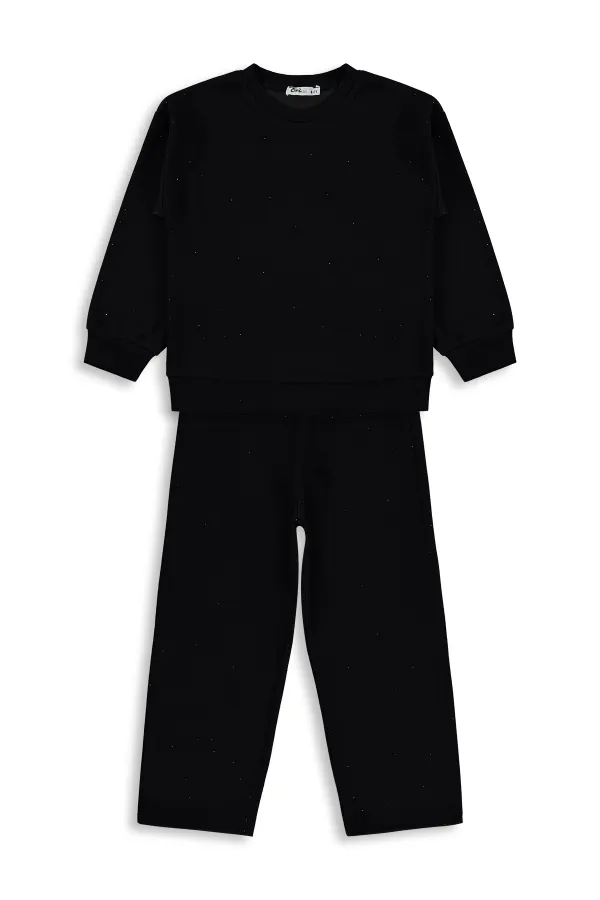 Girls' Tracksuit Set, Ages 10-13, Black - Pack