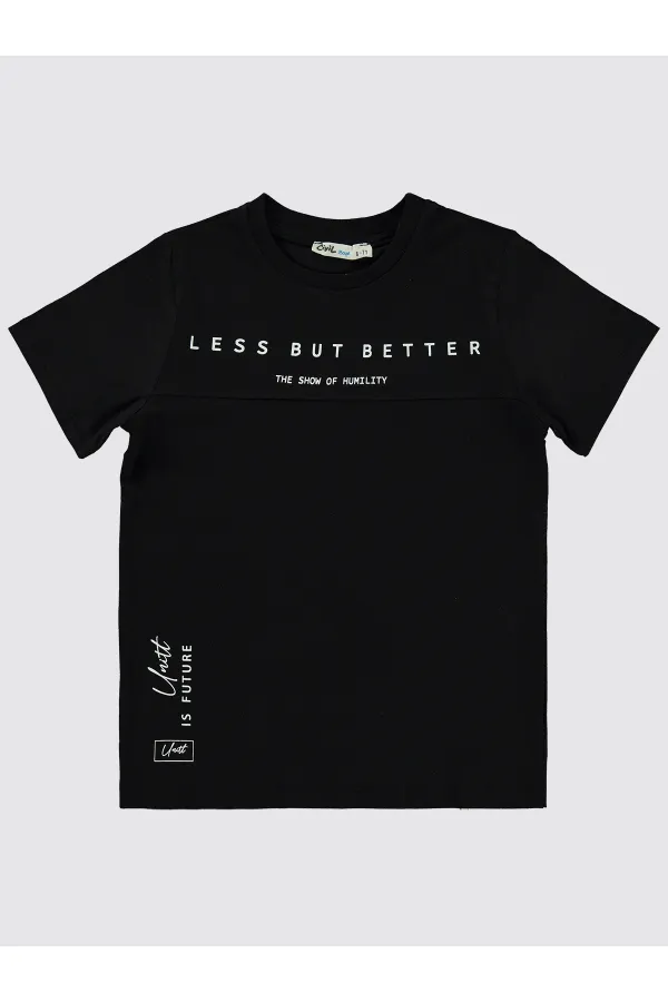 Lot de T-shirts noirs pour garçons de 6 à 9 ans