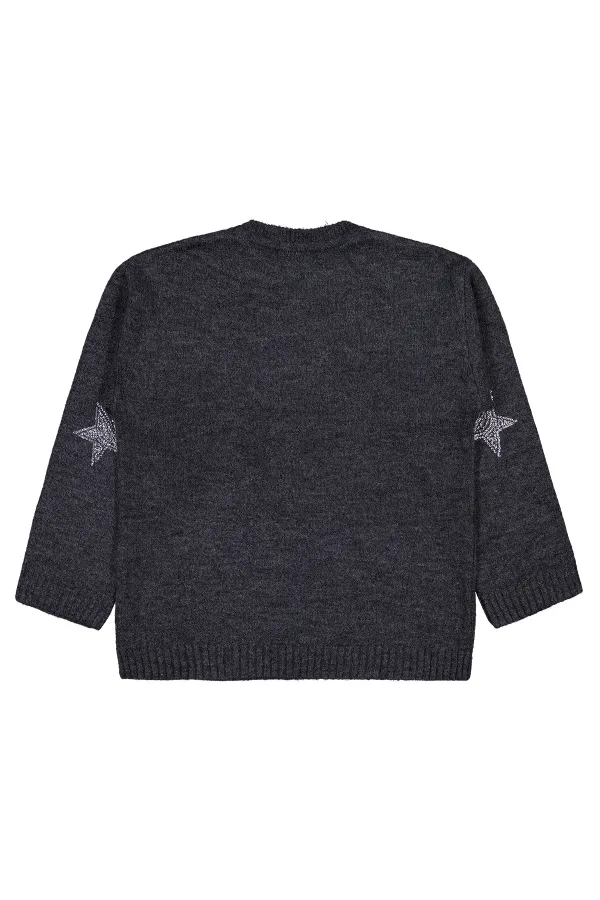 Kız Çocuk Kazak 10-13 Yaş Antrasit - Paket