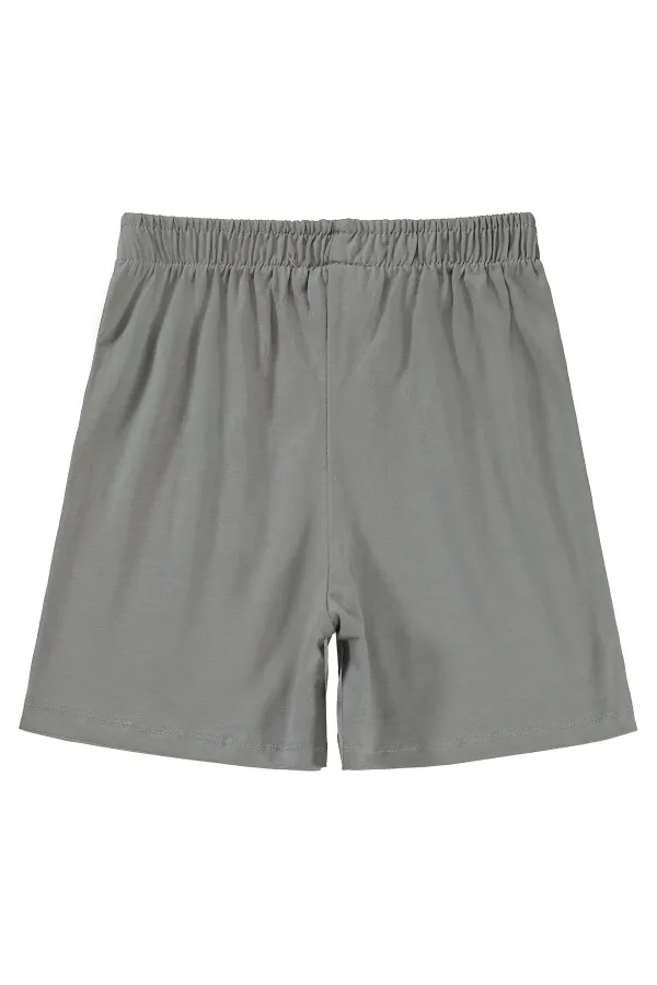 Erkek Çocuk Şort 6-9 Yaş Açık Gri - Paket