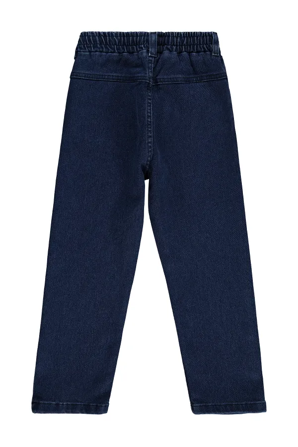 Pantalon en jean pour garçon, 6-9 ans, bleu foncé - Lot