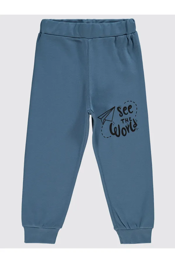 Boys Tracksuit Bottoms 2-5 Years Indigo - Package