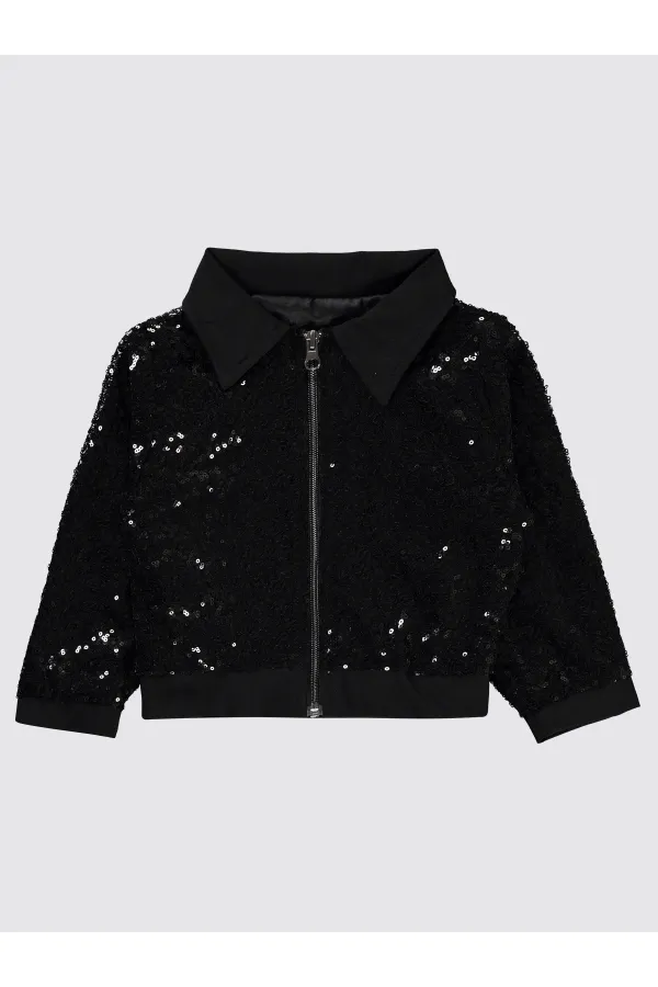 Kız Çocuk Ceket 2-5 Yaş Siyah - Paket