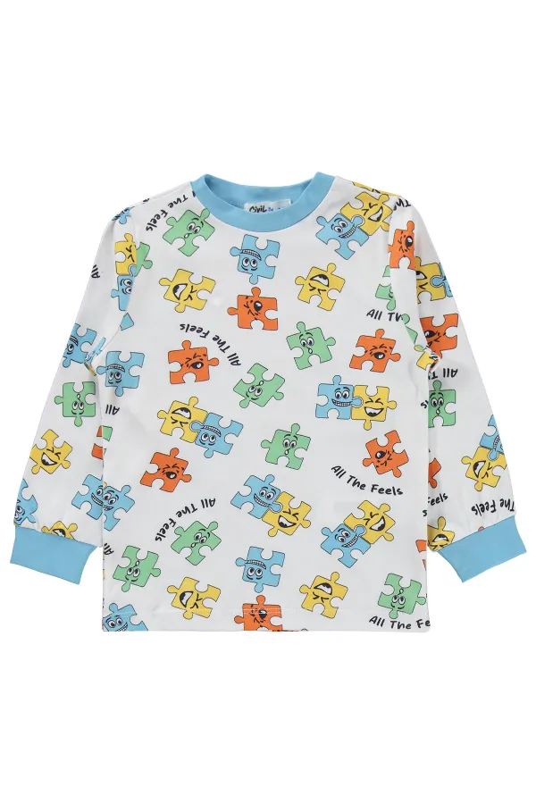 Erkek Çocuk Pijama Takımı 2-5 Yaş Turkuaz - Paket