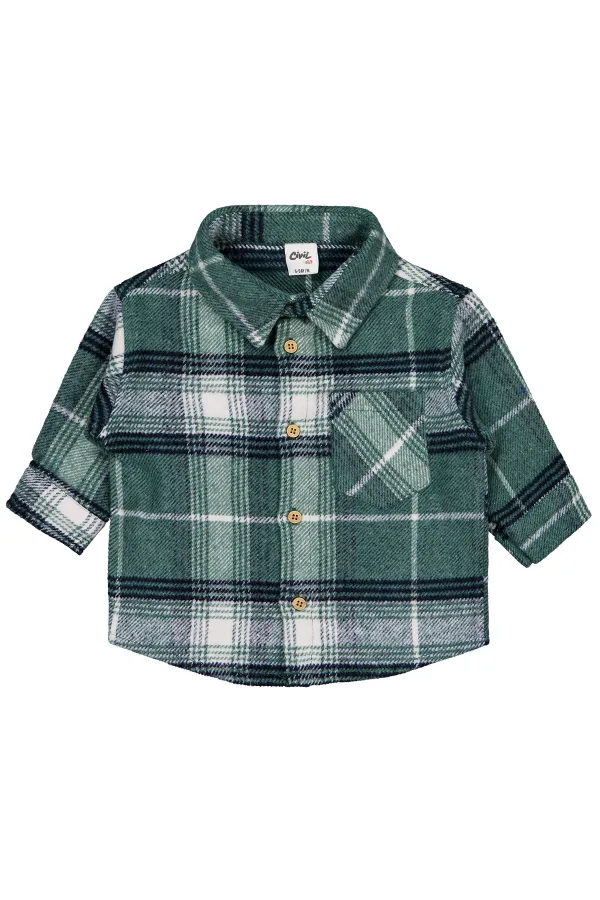 Bebek Gömlek 0-24 Ay Yeşil - Paket