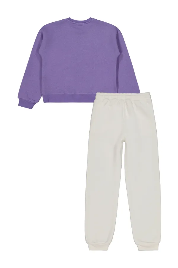 Girls Tracksuit Set 10-13 Years Old Purple - Package