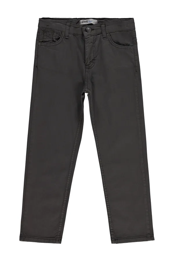 Boys' Trousers, Ages 10-13, Dark Brown - Pack